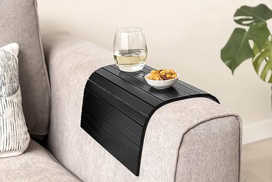 Bamboe sofa arm lade tafel anti-slip flexibele sofa lade tafel voor alle armleuningen duurzame bank arm tafel met een elegant ontwerp natuurlijke kleur past op elk interieur sofa armleuning lade voor drankjes