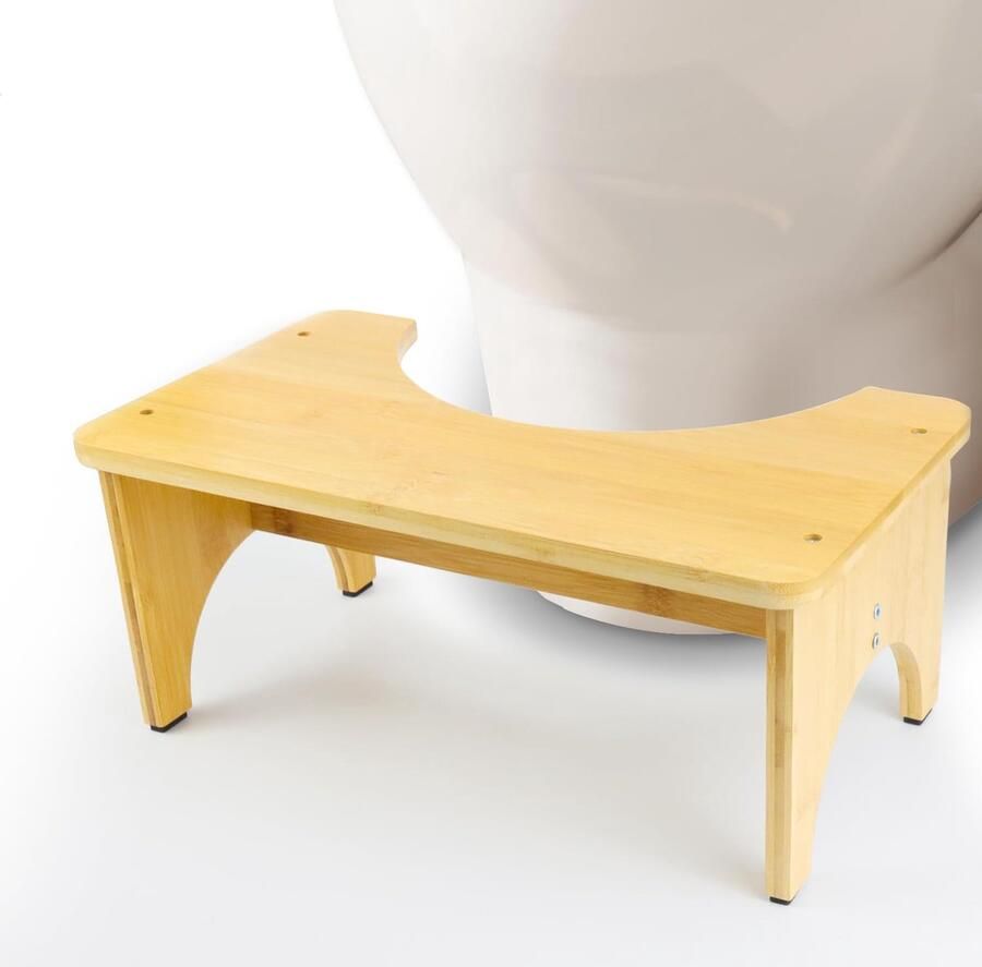 Bamboe toiletkruk houten toiletkruk ergonomische potjeskruk poepkruk voor volwassenen en kinderen