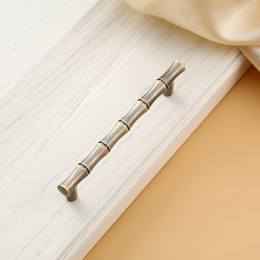 Bamboe vormige zinklegering kastgreep kaptafel lade kast kastdeurgreep decoratieve meubelaccessoires knop
