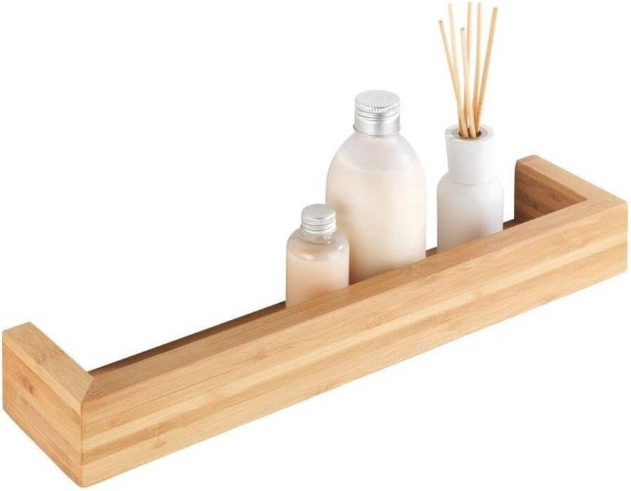 Bamboe wandplank van bamboe 40 cm Wandplank bamboe 40 x 9 x 5 cm naturel