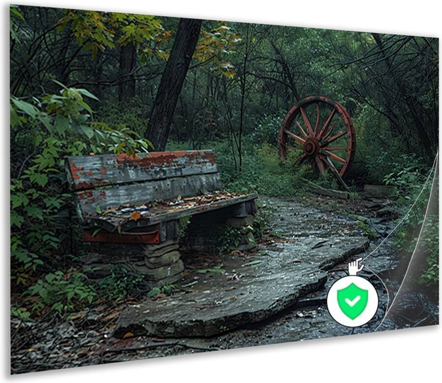 Bank wanddecoratie Meubilair poster Posters Bomen Muurdecoratie modern Poster slaapkamer Kantoor decoratie poster 150x100 cm