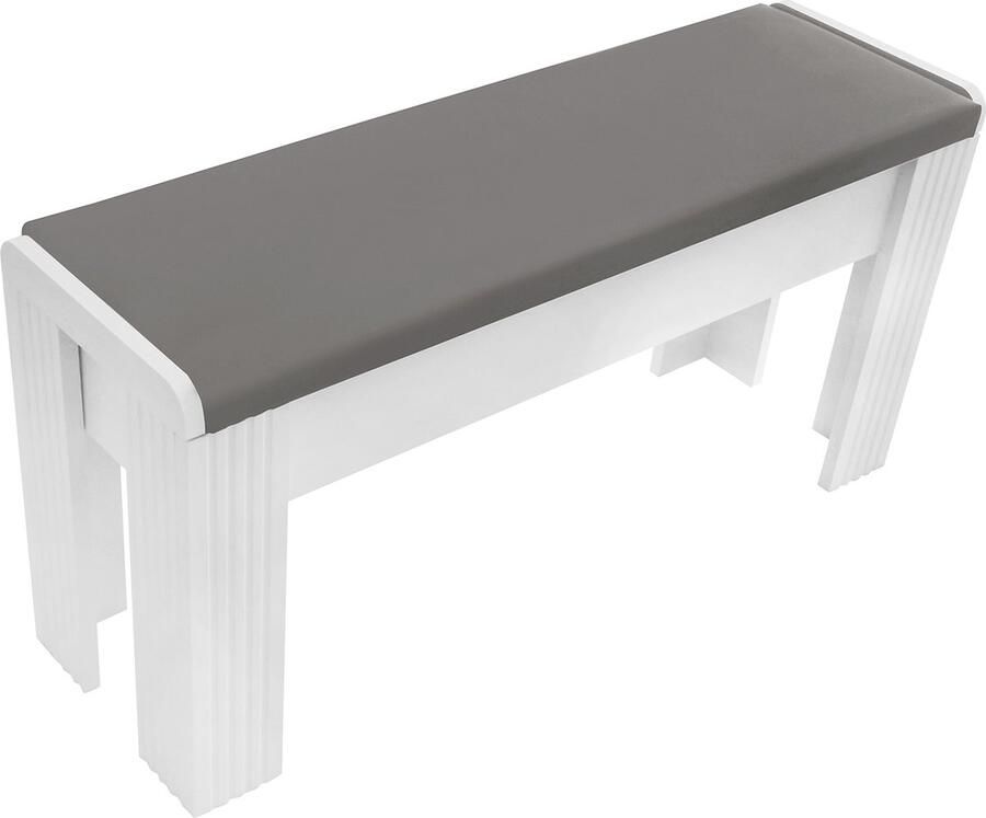 Zonder merk Gotagee Bank zitbank gestoffeerde bank schoenenwisselkruk lange bank 2-delige set