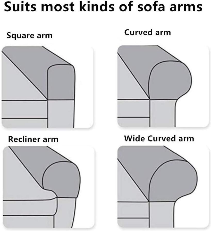 Bankarmleuningbeschermer voor fauteuils banken antislipfauteuils 2 stuks set Fleece Premium armleuninghoezen Rekbare stoel Bankbank Armbeschermer Stretch Fit (wijnrood)