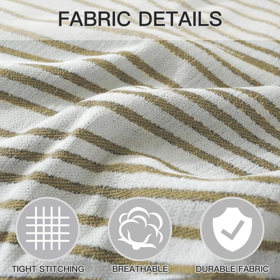 Bankdeken 2 Zits universele bankhoes bescherming voor meubels 1 stuk khaki rekbaar