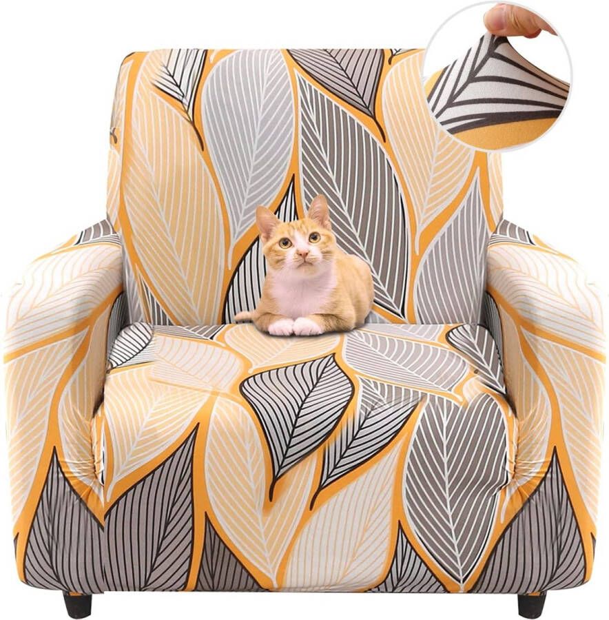 Bankhoes 1-zits Stoel Sofa Cover Elastic Stretch Spandex Hoes Antislip Wasbare Protector en Cover met armleuningen Grijsblauw