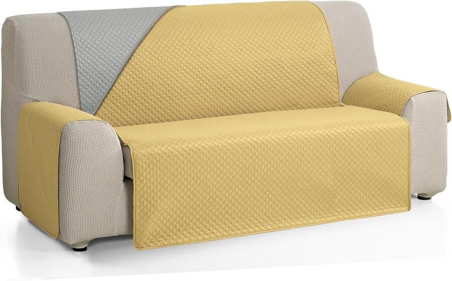 Bankhoes 2-zits Diamond Mosterdkleurig Parelkleurig Bescherm en Versier Je Bank