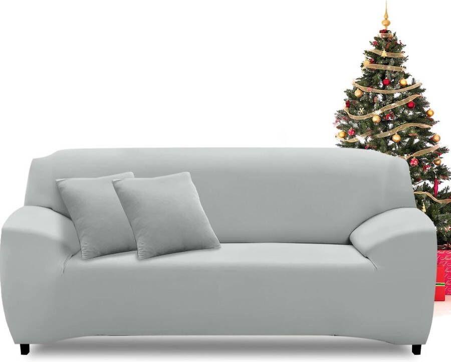 Bankhoes 2-zits stretch bankovertrek met armleuningen spandex modern antislip wasbaar bankovertrek hoes voor bank (2-zits lichtgrijs)