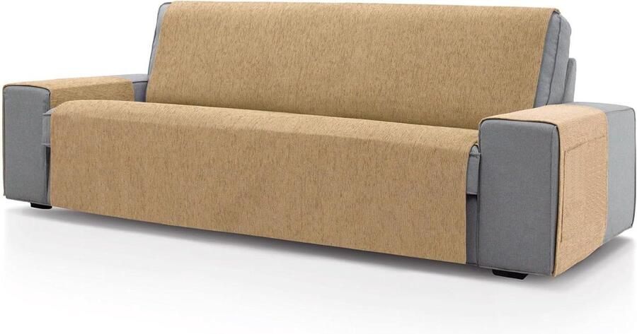 Bankhoes voor 2-zits bank 115 x 220 cm goudkleurig zacht 100% Spaans fabricaat hoekbank overtrek