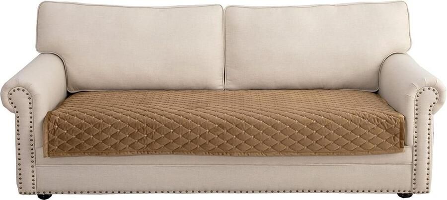 3-zits anti-slip bankovertrek voor L-vorm chaise longue hoekbank bankhoes koffiebruin 110 x 180 cm hoekbank overtrek
