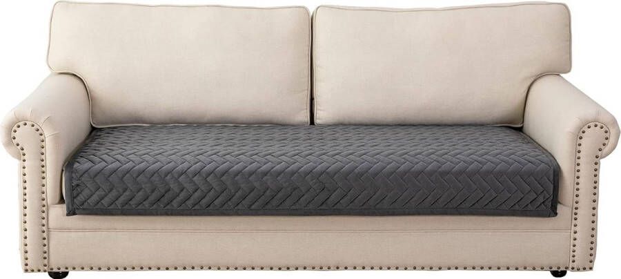 Bankhoes 3-zits bankhoes antislip bankhoes voor L-vormige bankbeschermer chaise longue hoekbank 2-zits beschermhoezen woonkamer fauteuil honden huisdieren donkergrijs 90 x 160 cm (Slechts 1 cm (Slechts 1 Stuk)