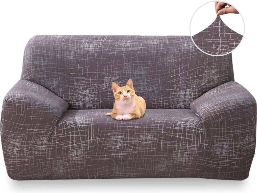 Bankhoes 3-zits elastische stretch spandex bankhoes antislip wasbare bankbeschermer bankhoes voor bank met armleuning koffielijn