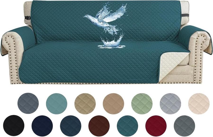 Bankhoes 3 Zits Katten- en hondenbescherming Donkergroen Comfortabel en duurzaam