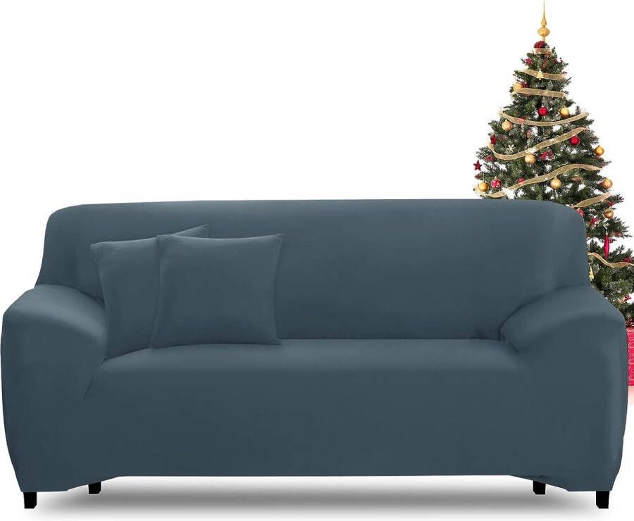 Bankhoes 4-zits stretch bankovertrek met armleuningen elastaan bankovertrek modern antislip wasbaar bankbescherming cover hoes bank (4-zits wijnrood)