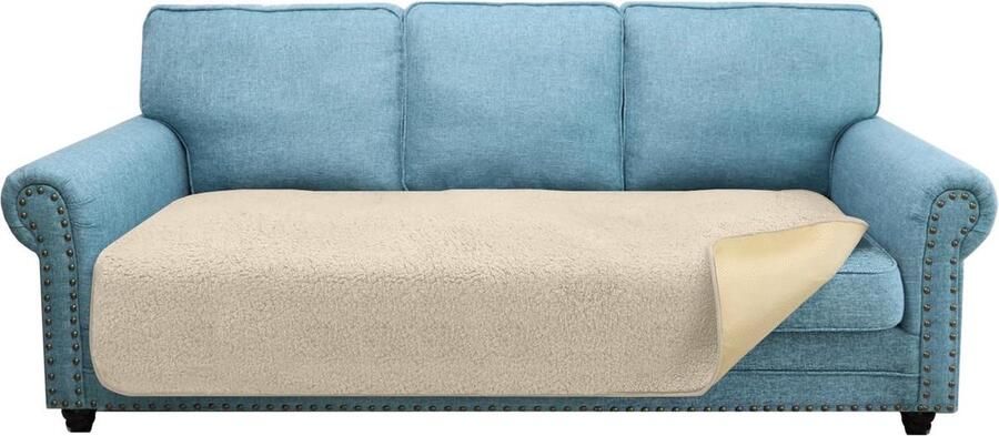 Bankhoes Antislip en Superzacht 3-zits Beige Dikte en Comfort