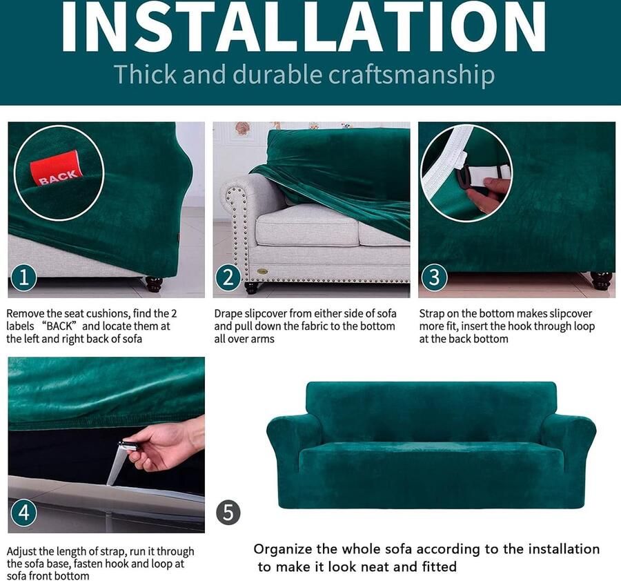 Bankhoes bankovertrek_3-zits zwartgroen