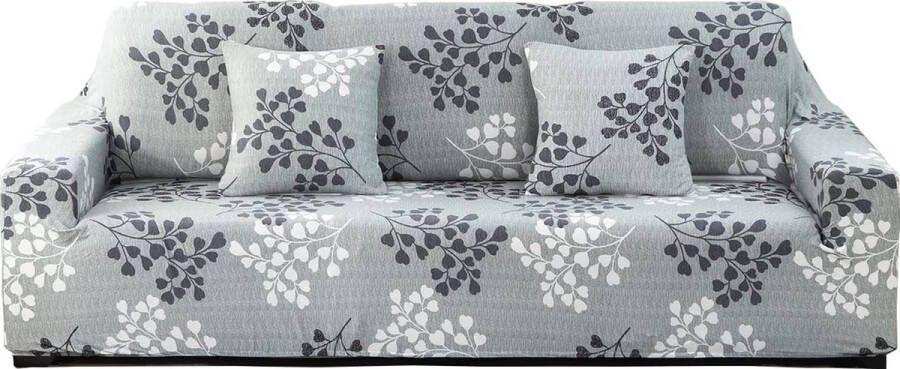 Bankhoes bankovertrek hoekbank bankovertrek voor 1 2 3 4-zits elastische stretch bankovertrek jacquard bankbeschermer (bladeren 2-zits bankhoezen: 141-180 cm)