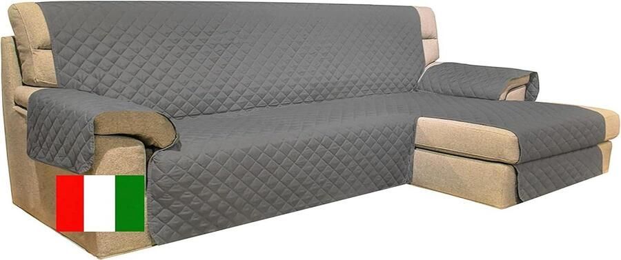 Bankhoes hoekbank 2-zits universeel waterdicht vuilafstotend donkergrijs 200 cm