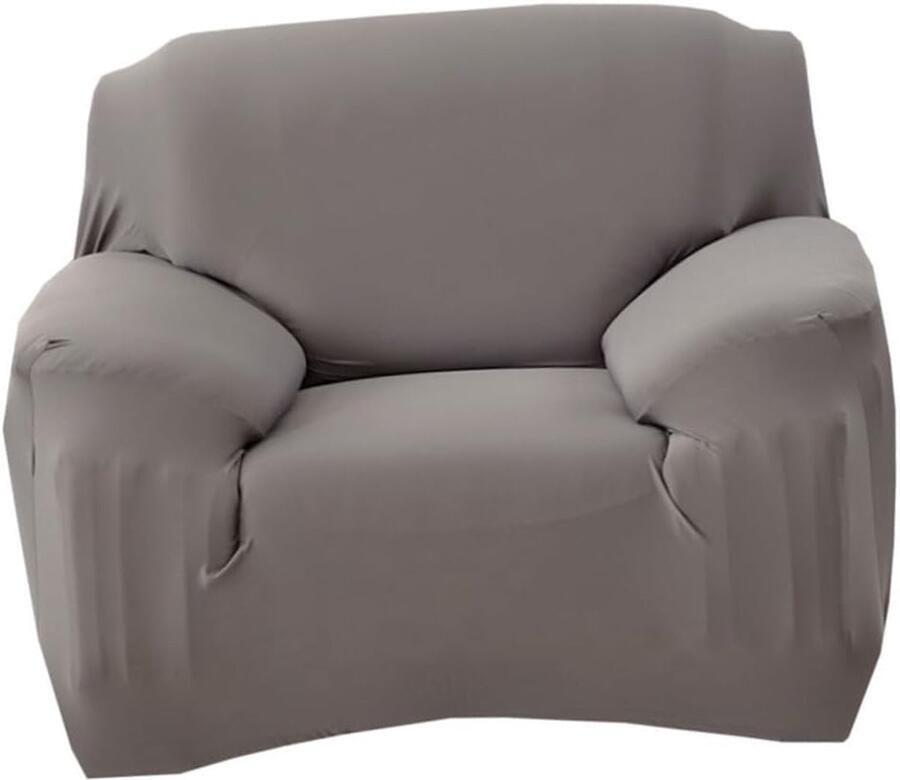 Bankhoes Hoekbankhoes Loveseatbankhoes Stretchbankhoes Eenvoudige effen kleur Antislip stretch loungestoelhoes Waterdichte bankhoes Grijs Geschikt voor alle seizoenen 90*140 cm