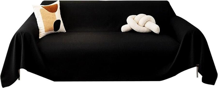 Bankhoes Hoekbankhoes Loveseathoes All Seasons Bankkussen Waterdichte bankhoes Dikke ripstop Polyester bankhoes Zwart Verbeterd 280 x 180 cm