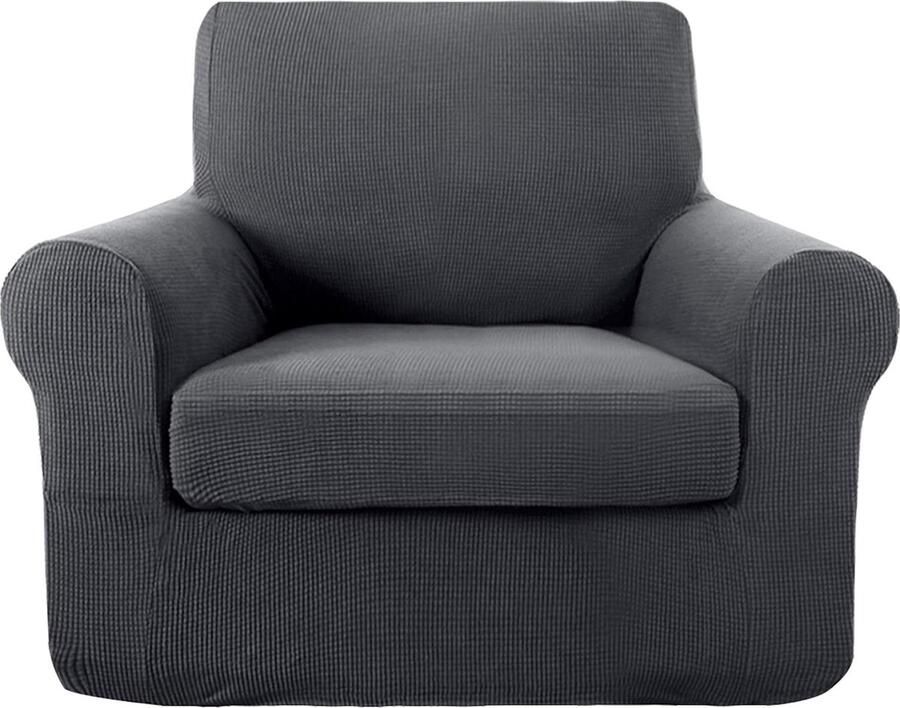 Bankhoes jacquard stretch bankhoes fauteuilhoes bankhoes thuis 1-zits (80-120cm) grijs