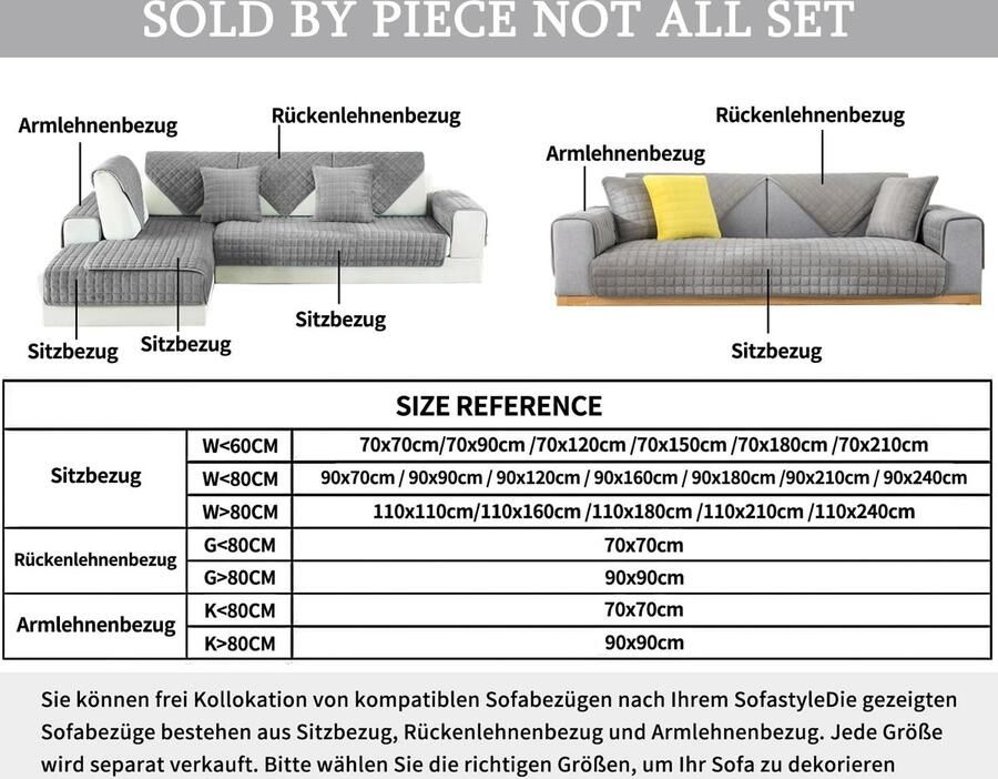 Bankhoes L-vorm hoekbank bankovertrek fluwelen bankovertrek antislip