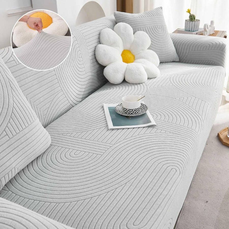 Bankhoes L-vormige bankovertrek voor 4-zits hoekbank antislip zacht stretch universele bankovertrek voor katten honden en huisdieren