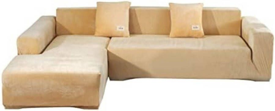 Bankhoes stretch 3 zitsbanken Bankhoes 3 zitbanken Bankhoes stretch Beige Geel