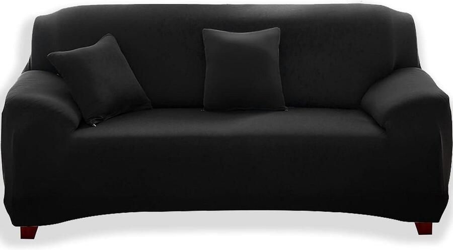Bankhoes stretch 3 zitsbanken Elastische stof Minimalistische stijl Stoelhoes Loveseat bankhoezen Universele meubelhoes beschermer 4 zits zwart bankhoes stretch 3 zitsbanken