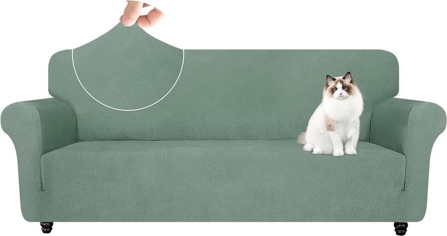 Bankhoes stretch 3-zitsbanken Universele bankhoes kattenbestendig Lichtgroen bankhoes stretch 3 zitsbanken