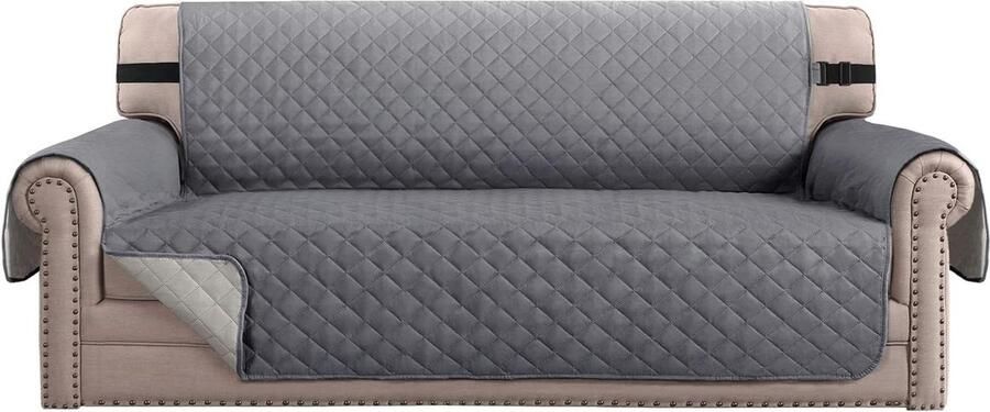 Bankhoes stretch 3 zitsbanken waterbestendig omkeerbaar zachte gewatteerde antislip-meubelbescherming met elastische banden voor kinderen huisdieren Sofa bankhoes stretch 3 zitsbanken