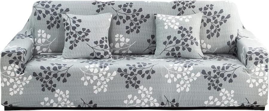 Bankhoes stretch 3 zitsbanken Zwart-Witte Bladeren Moderne Bankhoezen Stretch Eenvoud Meubelbankbeschermer 1 2 3 4 ZitsBankhoezen. bankhoes stretch 3 zitsbanken