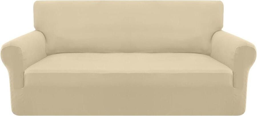 Bankhoes voor 3-zits Superzacht Meubelbescherming 1 stuk Kaki Elastaan