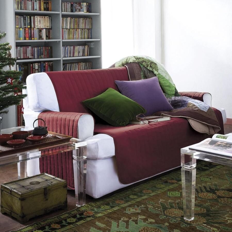 Bankhoes voor 3-zitsbank Gewatteerd Microvezel en Hypoallergeen Polyester Voor Zitbanken van 180 cm Wasbaar en Onderhoudsvriendelijk