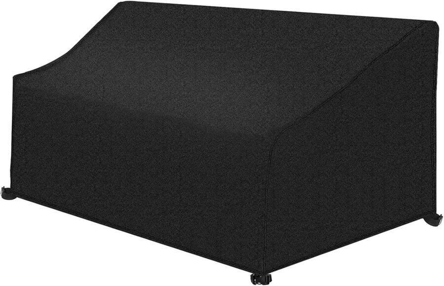 Bankhoes Waterdicht 1 stuk 66×63×89×163 cm Bankbeschermer Oxfordstof Winddichte en uv-bestendige bankhoes Tuinbankbeschermer Zwart