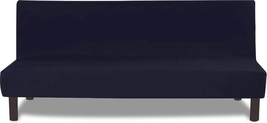 Bankhoes zonder armleuningen elastisch universeel 1 stuk zwart spandex