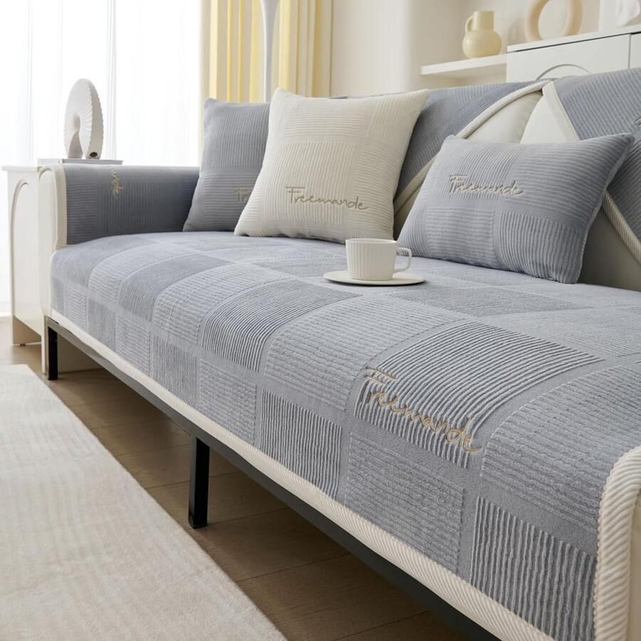 Bankhoes sprei bankdeken warme superzachte fleece deken L-vorm U-vorm hoekbank 3- 2- 1-zits bankbescherming hond krasbescherming kat 70 x 150 cm