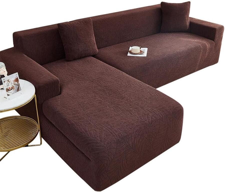 Bankhoezen voor Sectional Sofa Wasbaar Stretch Zachte Sofa Kussenhoezen Sofa Slipcovers Anti Slip Meubel Decor Protector voor Huisdieren Koffie