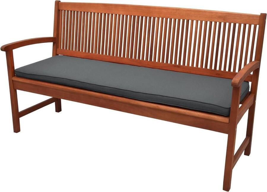 Bankkussen 150x48x5 cm Loft BK Grafiet Gris Zitkussen voor Tuinbank met afneembare wasbare Hoes Tuin Kussen voor Tuinmeubelen met Oeko-Tex Certificaat