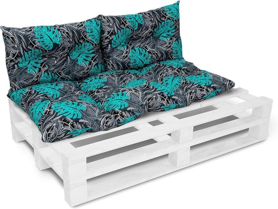 Bankkussen Set 60 x 120 cm + 2 x 40 x 60 cm voor Tuinbank of Palletmeubels