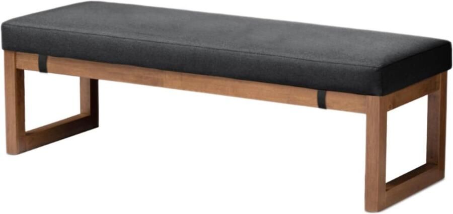 Bankkussen Zitkussen Ergonomisch Zacht voor Schoenbank Meubels Tuinbank Eetbank Linnen Stof 160 x 35 x 5 cm Diep Warm Grijs