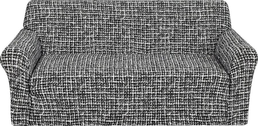 Bankovertrek 1-zits fauteuilhoes elastische bankovertrek antislip stretch bankovertrek bankhoes voor stoel met 1 kussensloop patroon kalk