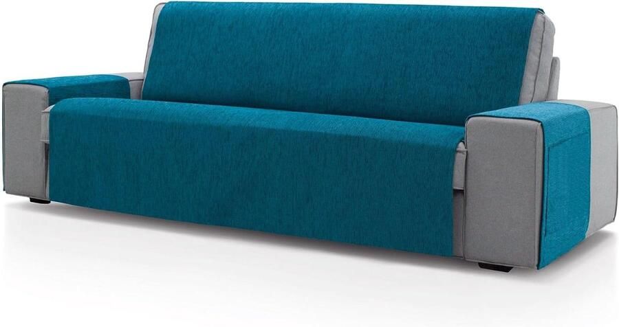 Bankhoes 3-zitsbank 160x220 cm sofasprei zacht blauw 100% made in Spanje hoekbank overtrek