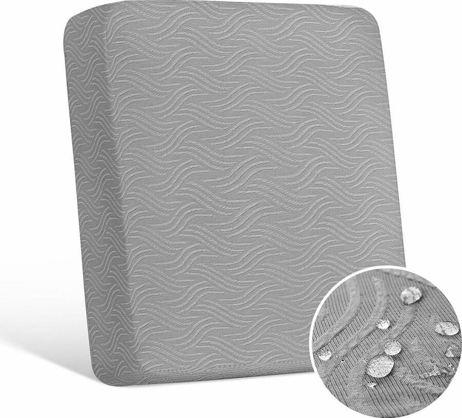 LWuuywa Sofa Seat Cushion Cover L Shape Stretch Waterproof Sofa Cover Sofa Jacquard Sofa Cover Scratch-Resistant Non-Slip Sofa Cover for Sofa Seat Cushion Protector (Grey 1 Piece-1 Seater)