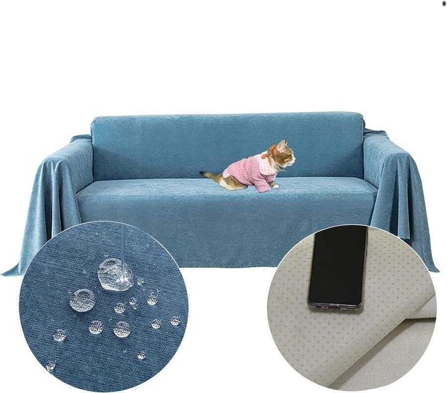 Bankovertrek loveseat waterafstotend antislip duurzaam volledig bankkussen stof meubels bankbescherming voor huisdieren haar kinderen floppers hond en kat 230 x 180 cm