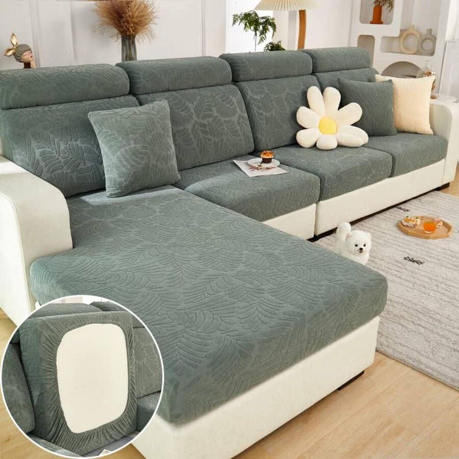 Bankovertrek stretch bankovertrek universeel elastisch antislip voor sofakussen L-vormig chaise longue meubelbescherming