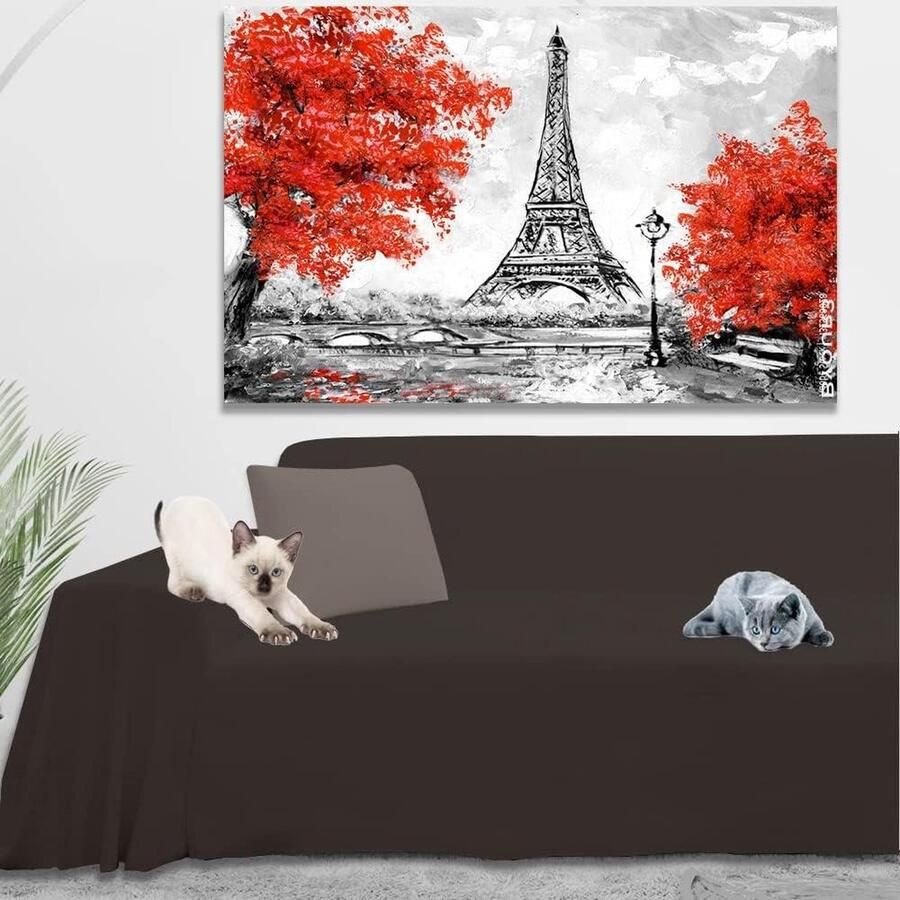 Bankovertrek voor 3 4 2-zits bank Dikke katoenen hoes Multifunctioneel Ook voor hoekbank L-U-vorm Afwasbaar en bestendig Donkerbruin 2-zits hoekbank hoes stretch