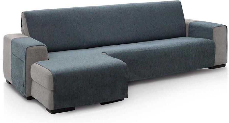 Bankovertrek voor hoekdeel rechts 280 cm rugleuning Donkergrijs Zacht 100% Made in Spain hoekbank overtrek