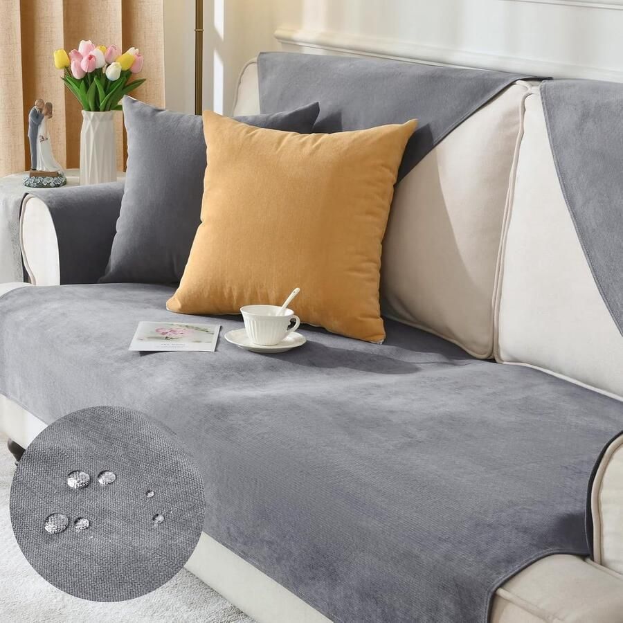 Bankovertrek Waterdicht Geschikt voor alle banken 1 stuk Chenille stof