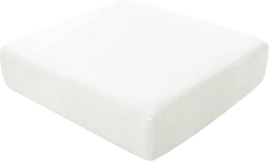 Bankovertrekken stretch fluweel vervanging voor individuele kussens met elastische stof (1-zits wit)