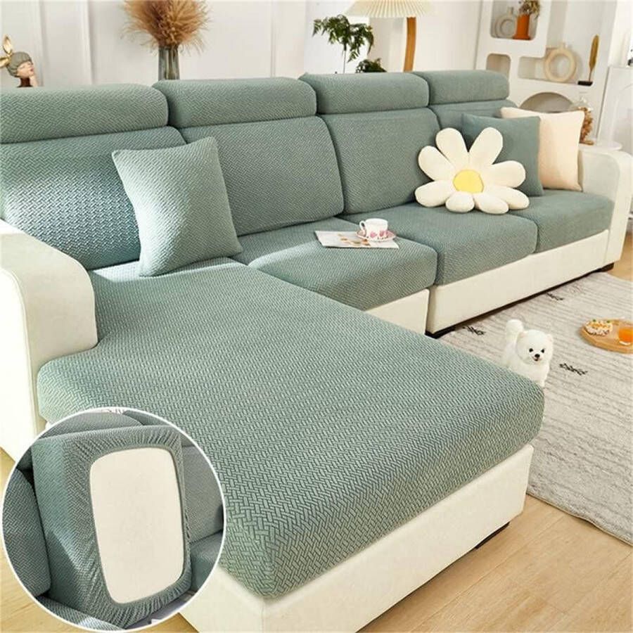 Bankovertrekken Stretch Sofa Slipcover bankzetel Cover L-vorm zachte bankzetel afdekking bank chaise covers sofa kussen beschermer covers